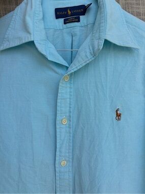 Ralph Lauren Light Blue Slim Fit Button-Down Oxford Shirt